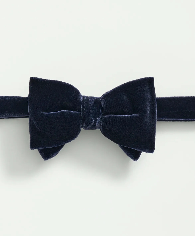 Formal Silk Blend Velvet Bow Tie, image 3