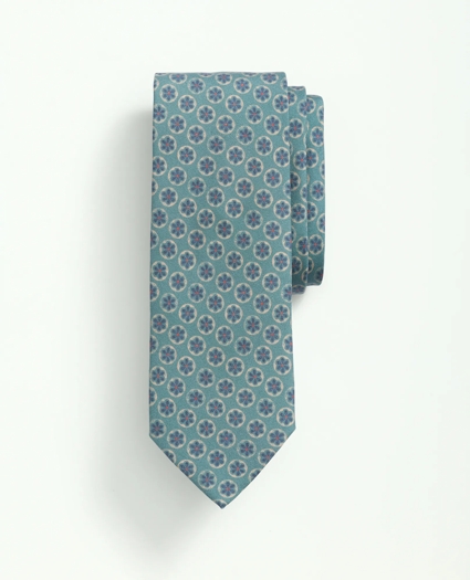 Silk Watercolor Flower Circle Tie