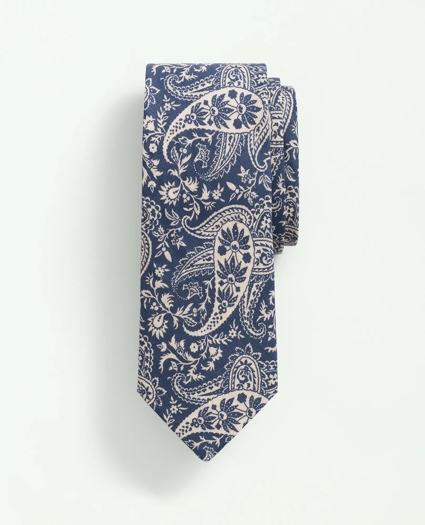 Linen Paisley Tie, image 1