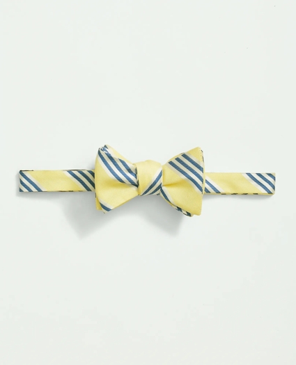 Silk-Cotton Triple Stripe Bow Tie, image 1