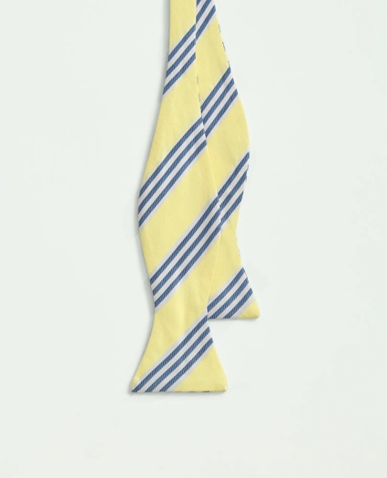 Silk-Cotton Triple Stripe Bow Tie, image 2