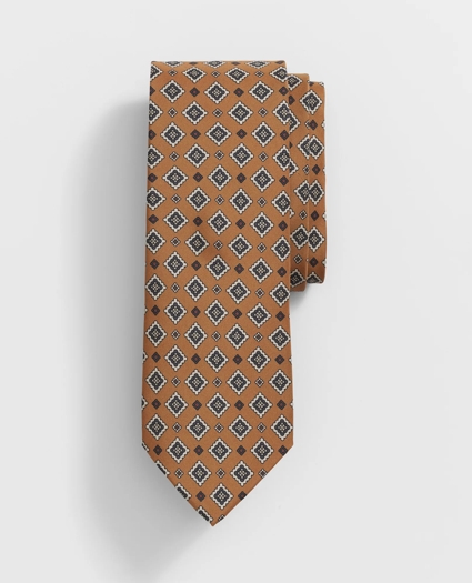 Silk Foulard-Stamp Print Tie