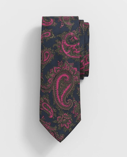 Silk Bold Paisley Print Tie