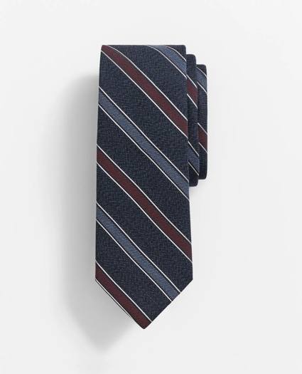 Wool and Silk Alternating Stripe Tie