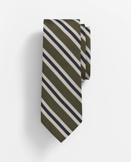 Silk-Cotton Mogador Stripe Tie