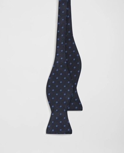 Silk Large-Dot Bow Tie, image 2