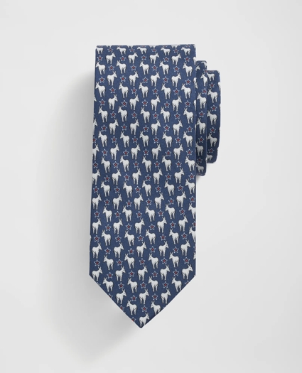Donkey Motif Silk Tie