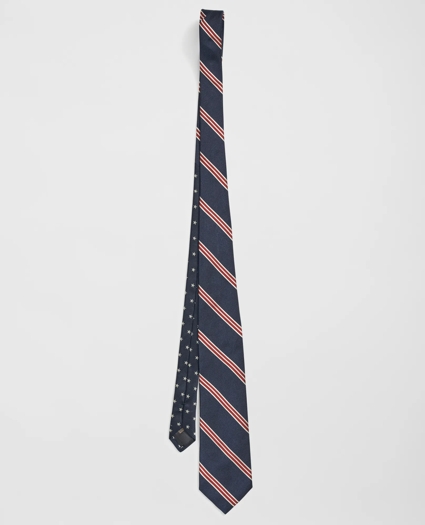 Silk Stars & Stripes Flag Motif Tie, image 2
