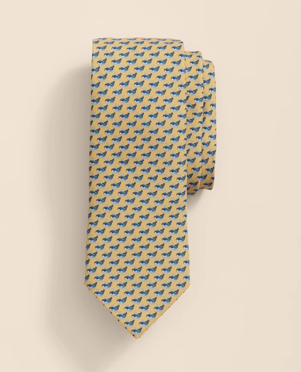 Silk Whale Motif Tie