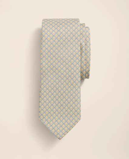 Silk Bit Link Motif Tie
