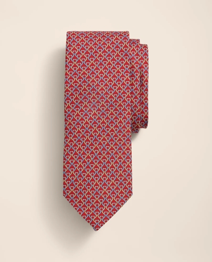 Silk Bit Link Motif Tie