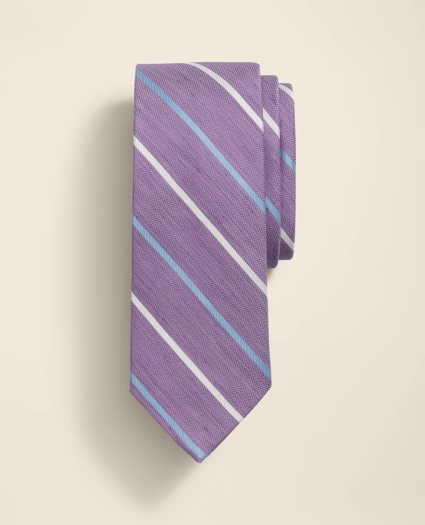 Silk-Linen Striped Tie