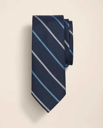 Silk-Linen Striped Tie
