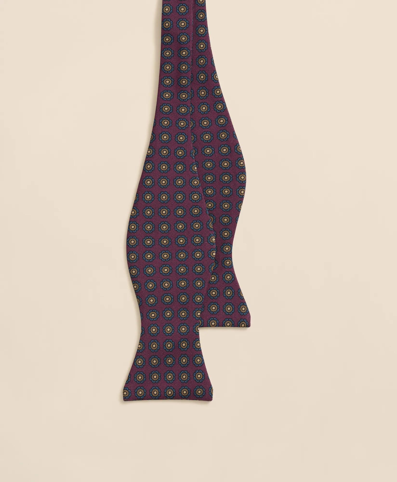 Floral Motif Silk Bow Tie, image 2