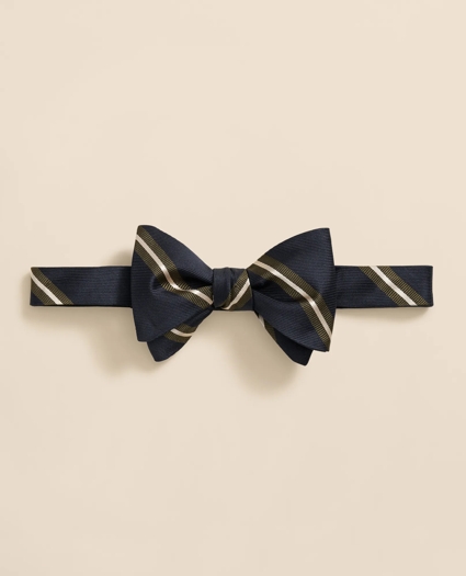 Rep Stripe Silk Bow Tie, image 1
