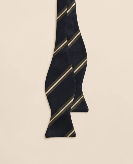 Rep Stripe Silk Bow Tie, image 2