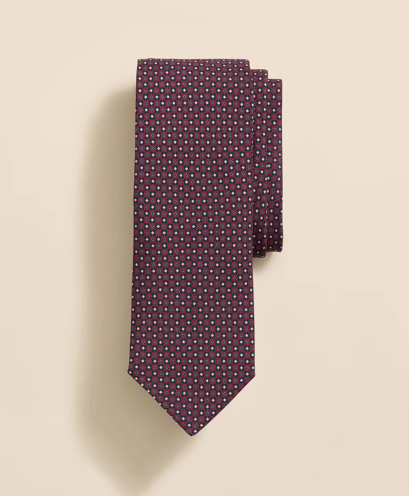 Silk Mini Geometric Tie, image 1