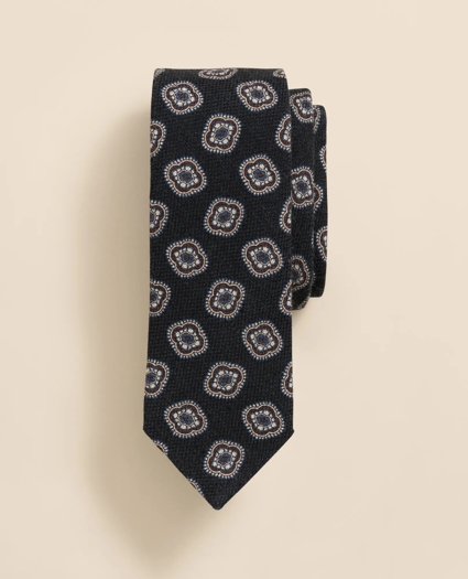 Wool-Silk Large Medallion Tie