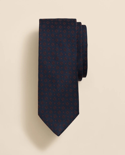 Wool-Silk Alternating Dot & Square Tie