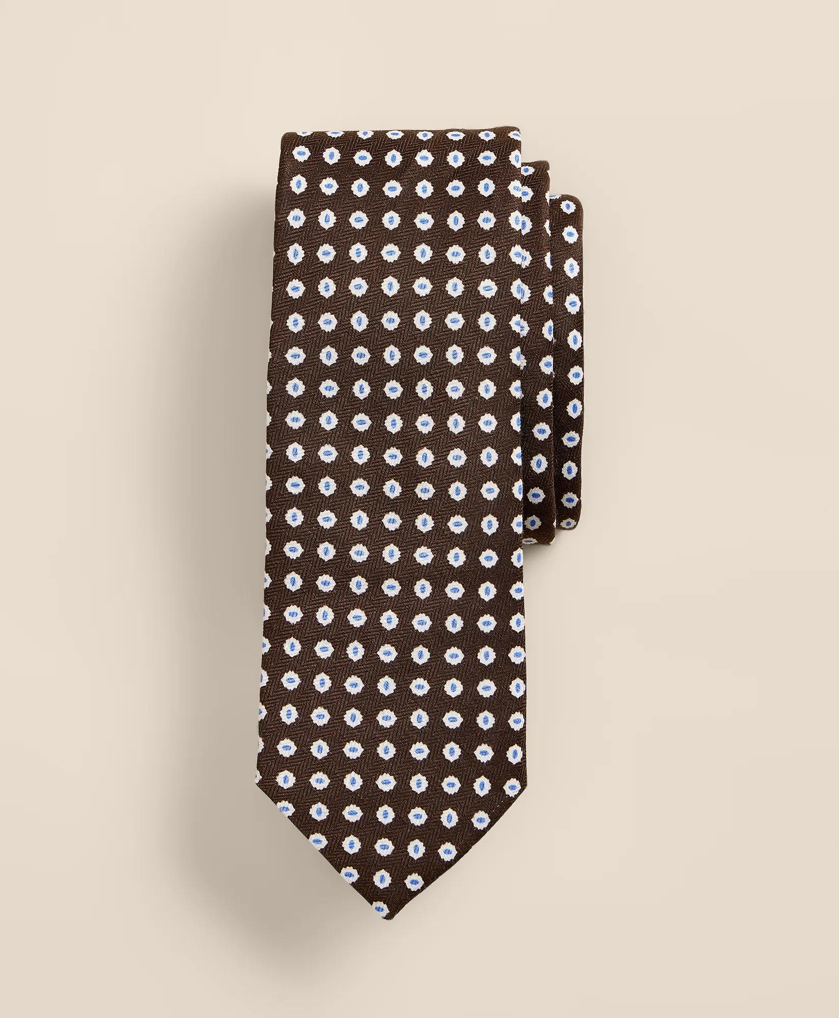 Silk Linen Flower Tie, image 1