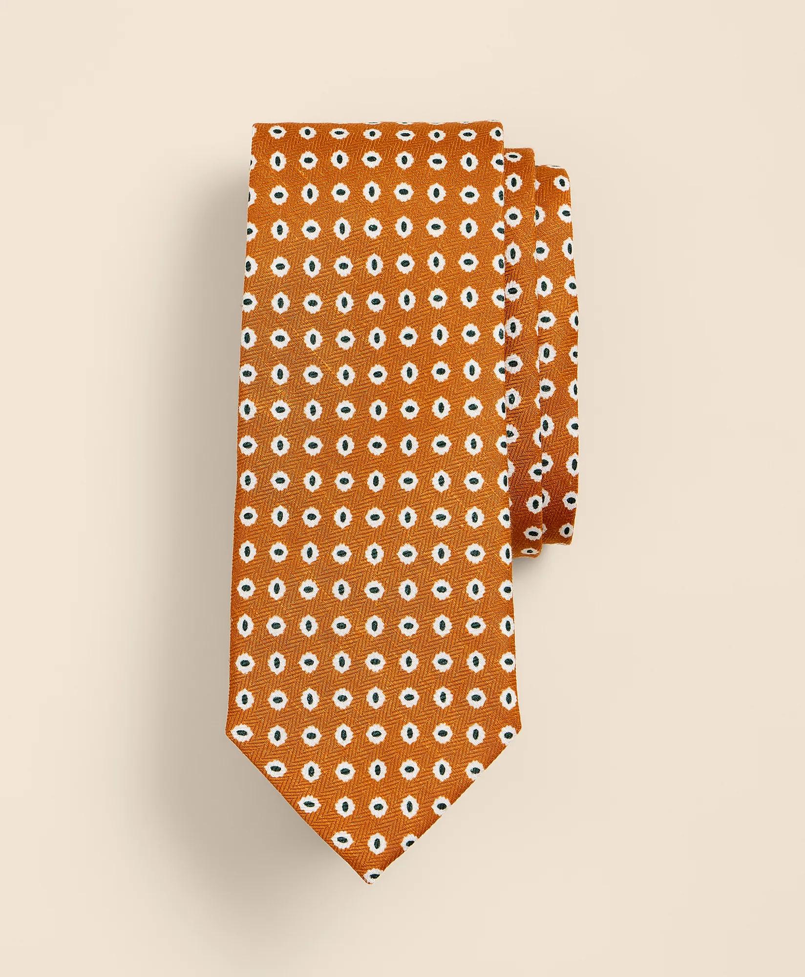 Silk Linen Flower Tie, image 1