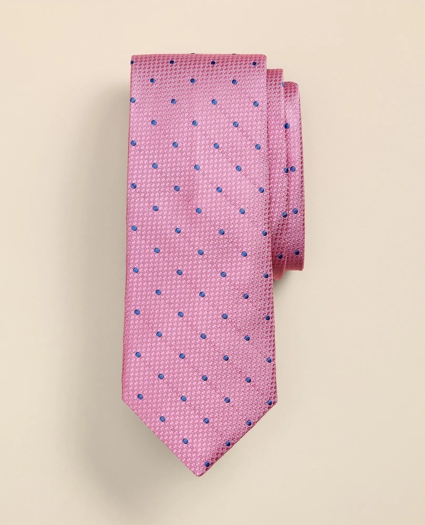 Silk Basketweave Dot Tie