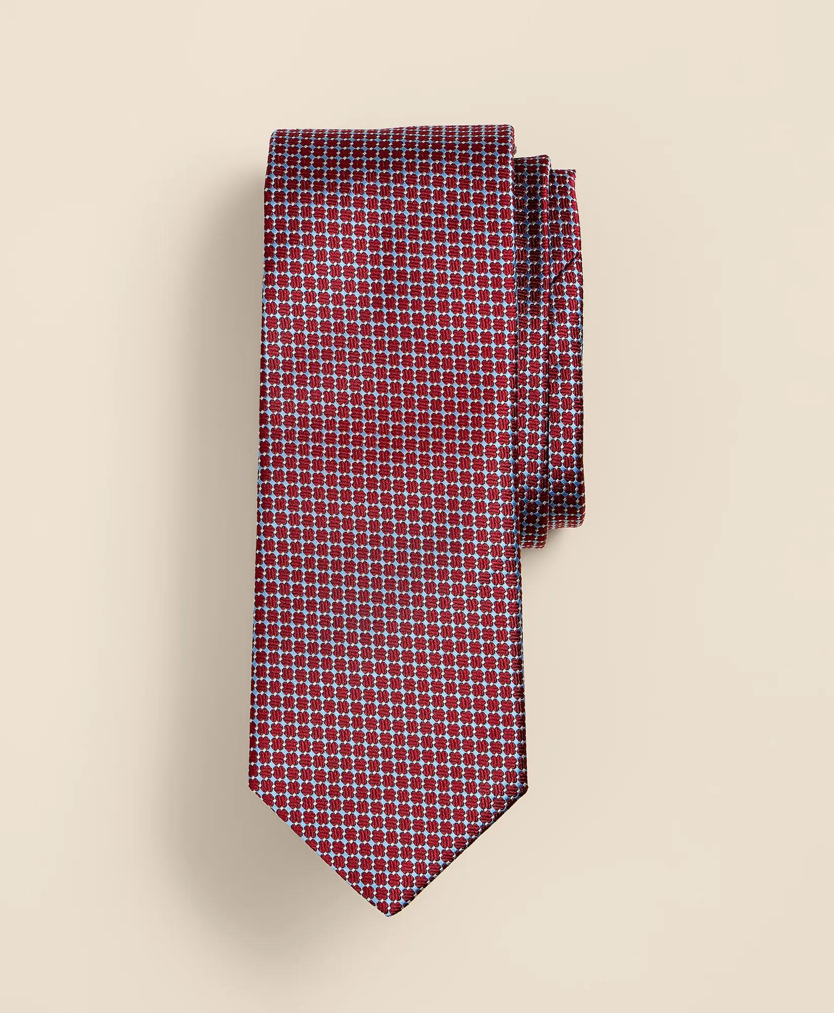 Silk Grid-Dot Tie, image 1