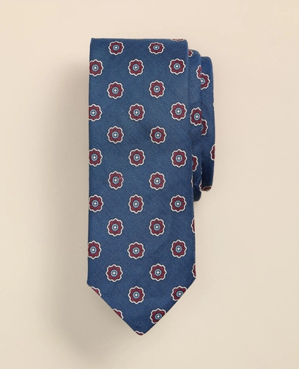 Silk-Linen Foulard Tie