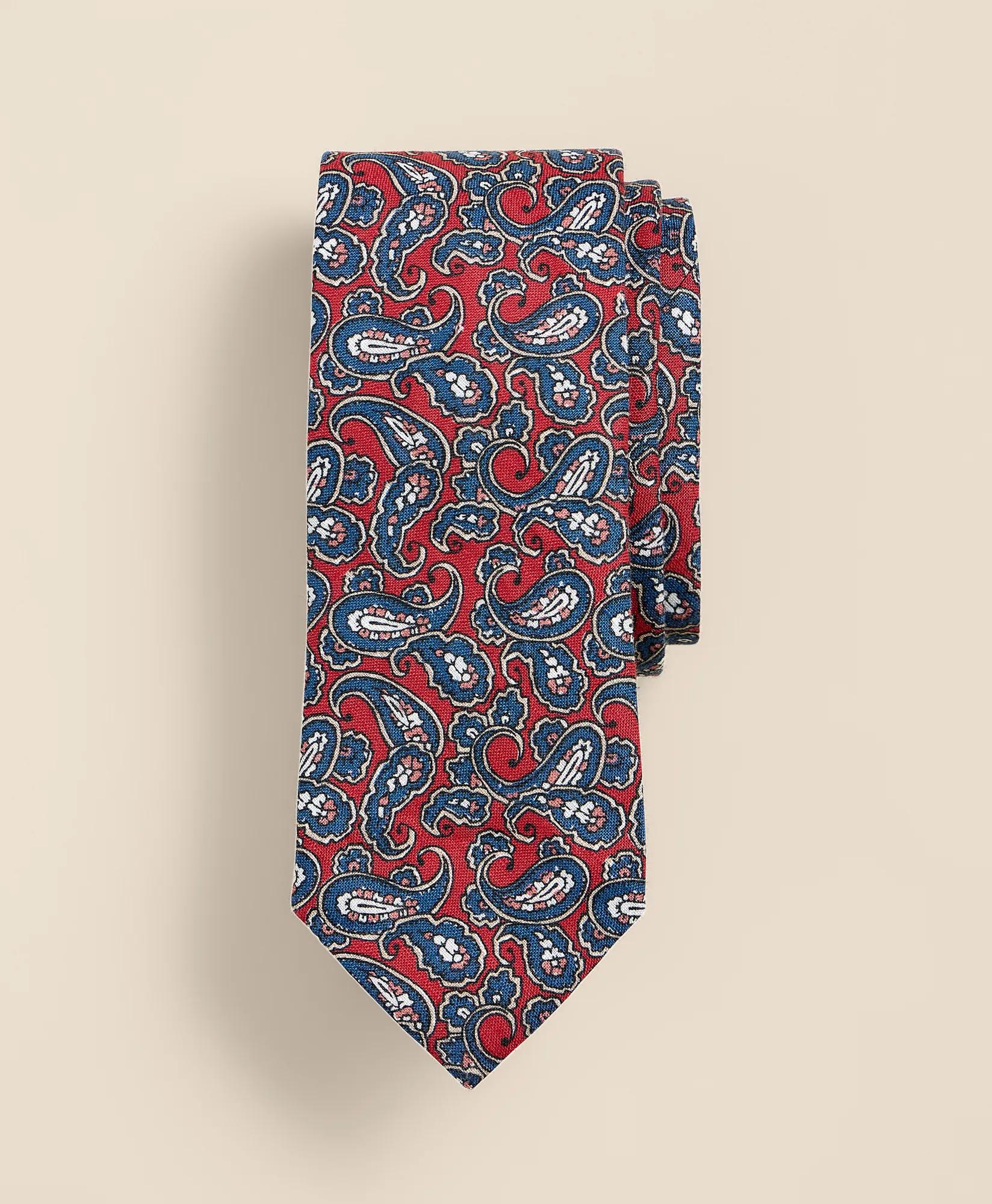 Linen Paisley Tie, image 1