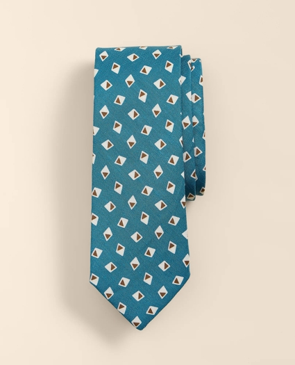 Silk-Linen Diamond Tie