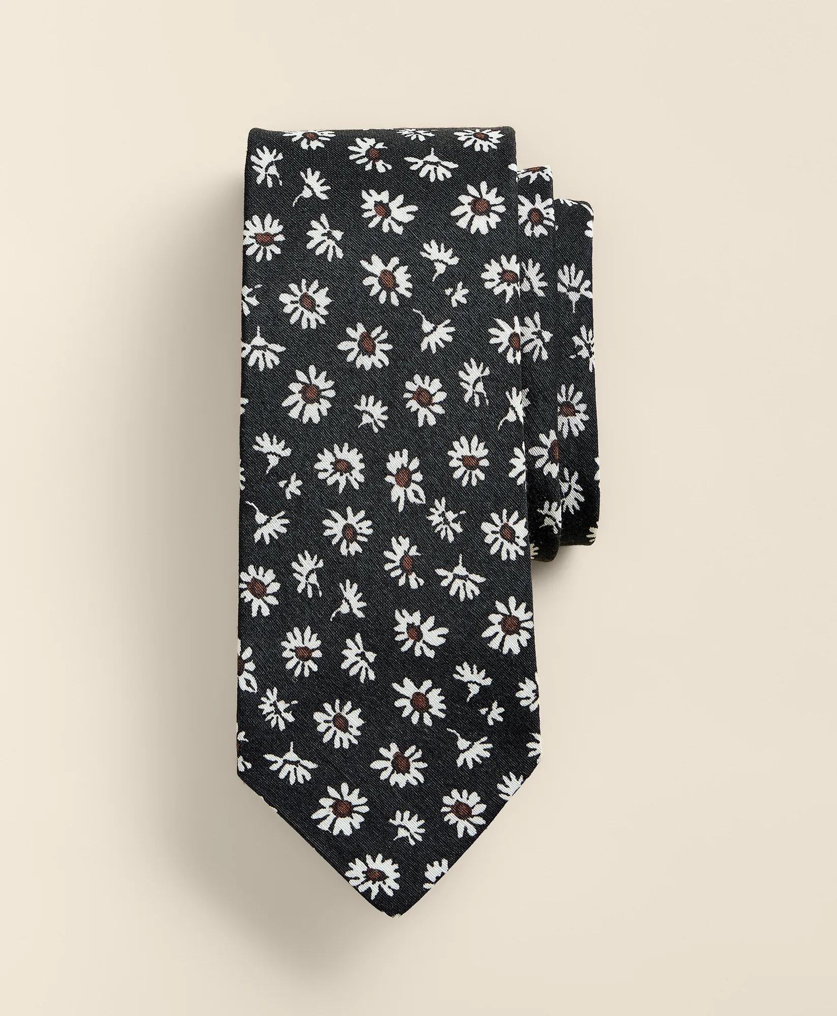 Linen-Silk Daisy Tie, image 1