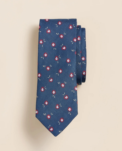Silk-Linen Flower Tie