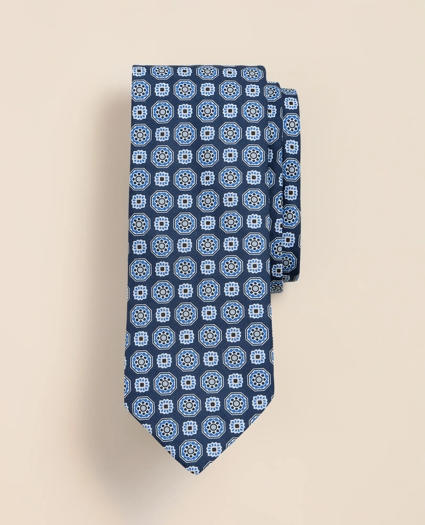 Silk Octagon Flower Tie