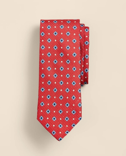 Silk Geometric Dot Tie