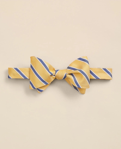 Silk Oxford-Weave BB#2 Rep Stripe Bow Tie, image 1