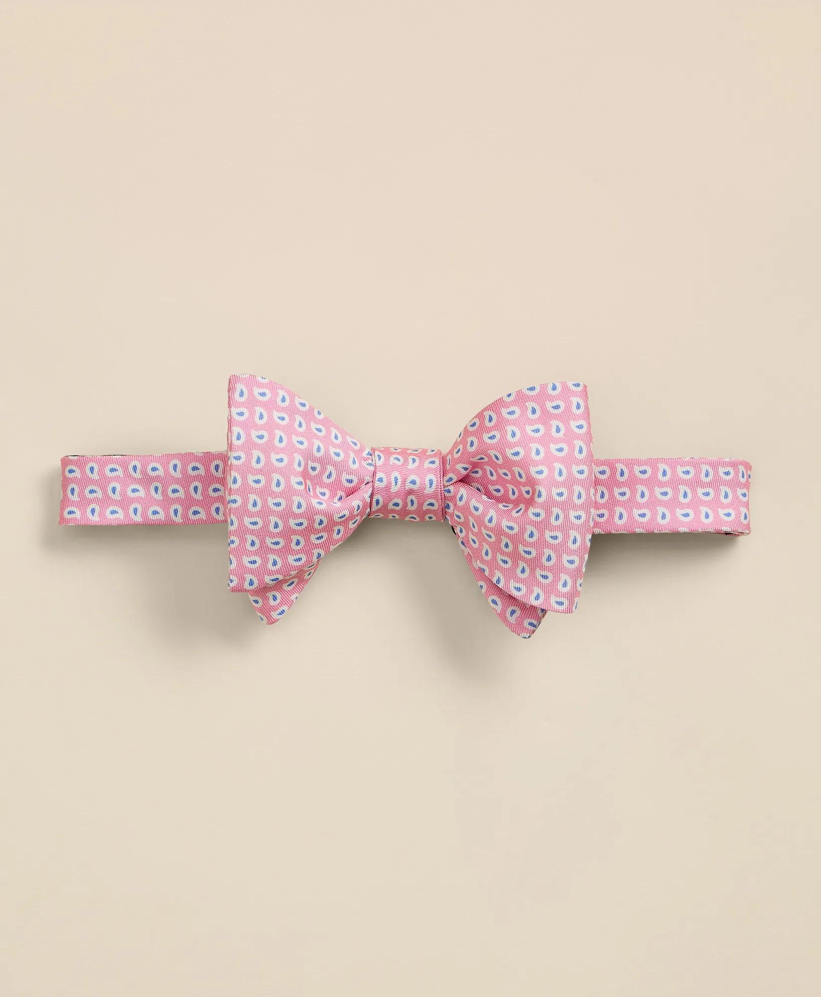 Silk Mini Paisley Bow Tie, image 1