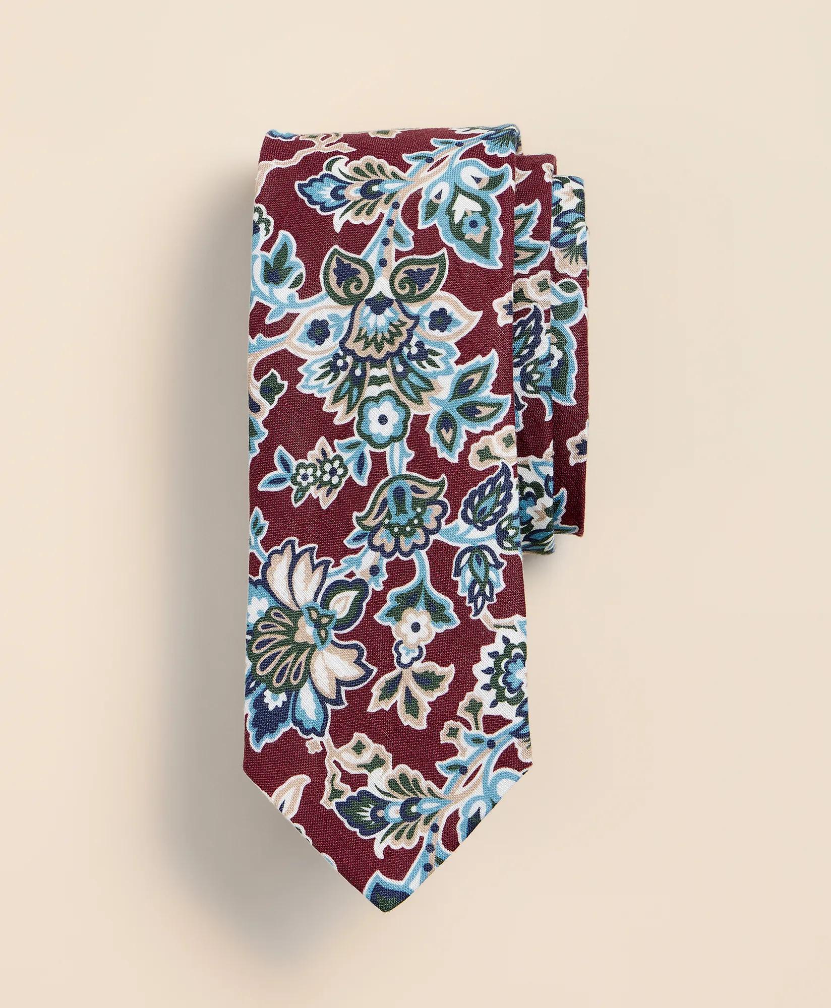 Linen Paisley Tie, image 1