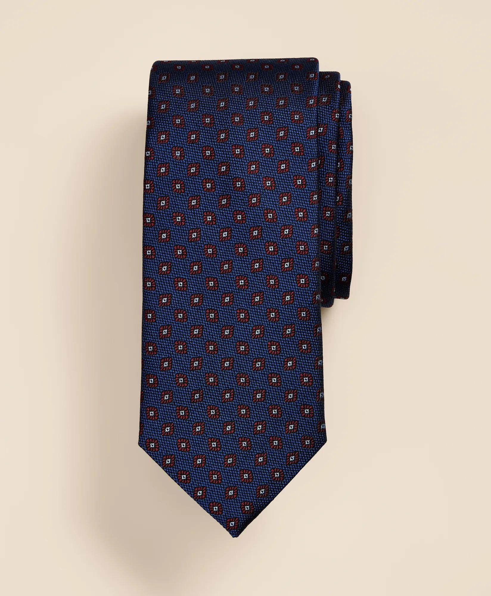Silk Floral Diamond Tie, image 1