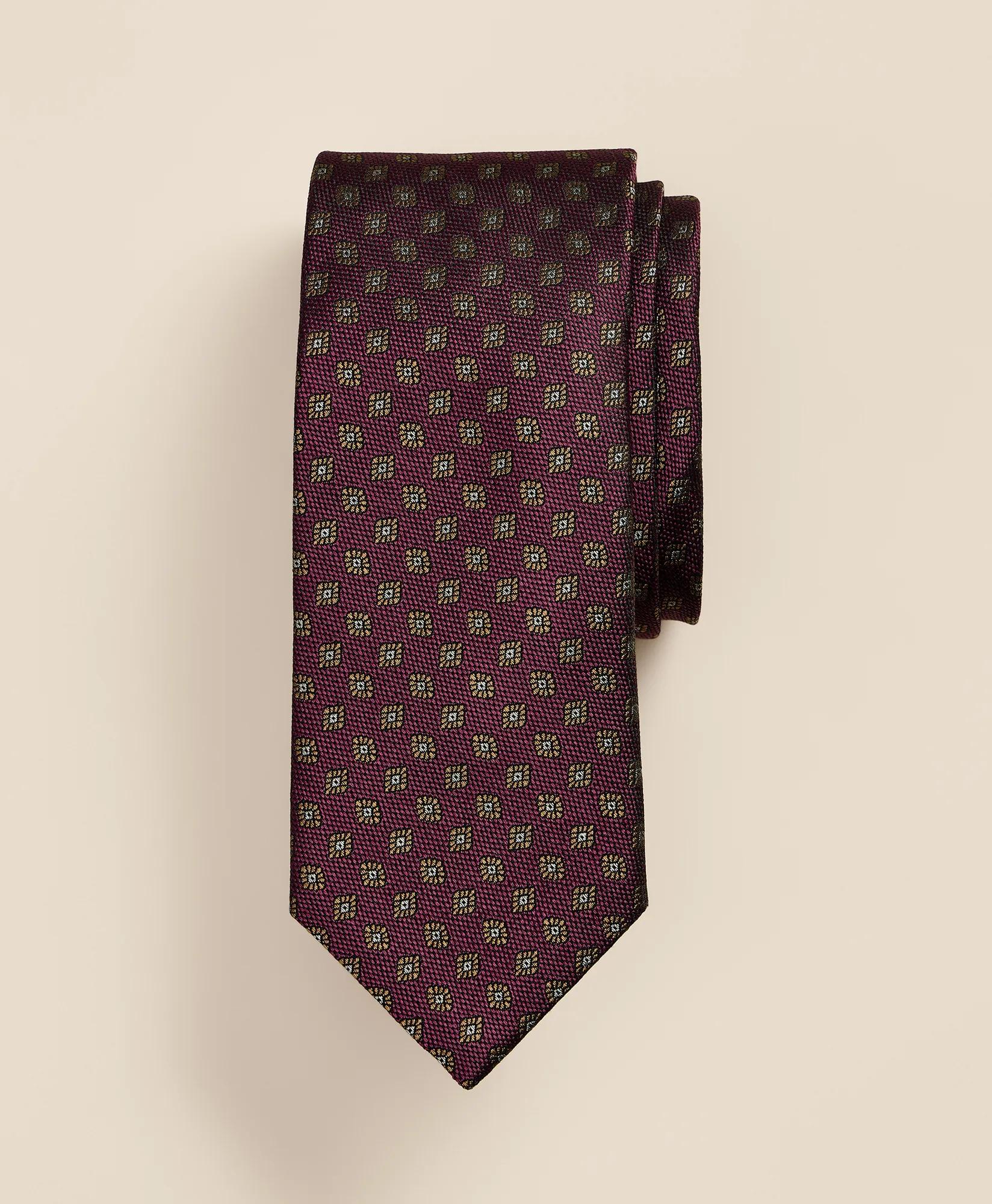 Silk Floral Diamond Tie, image 1