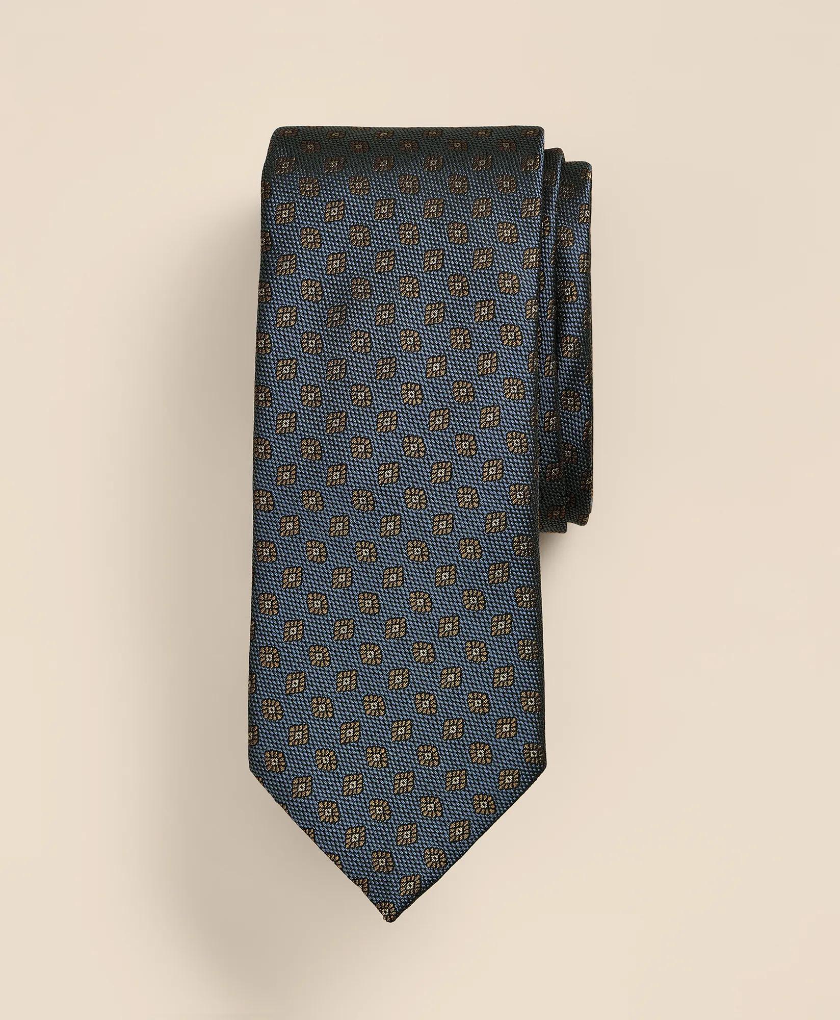 Silk Floral Diamond Tie, image 1