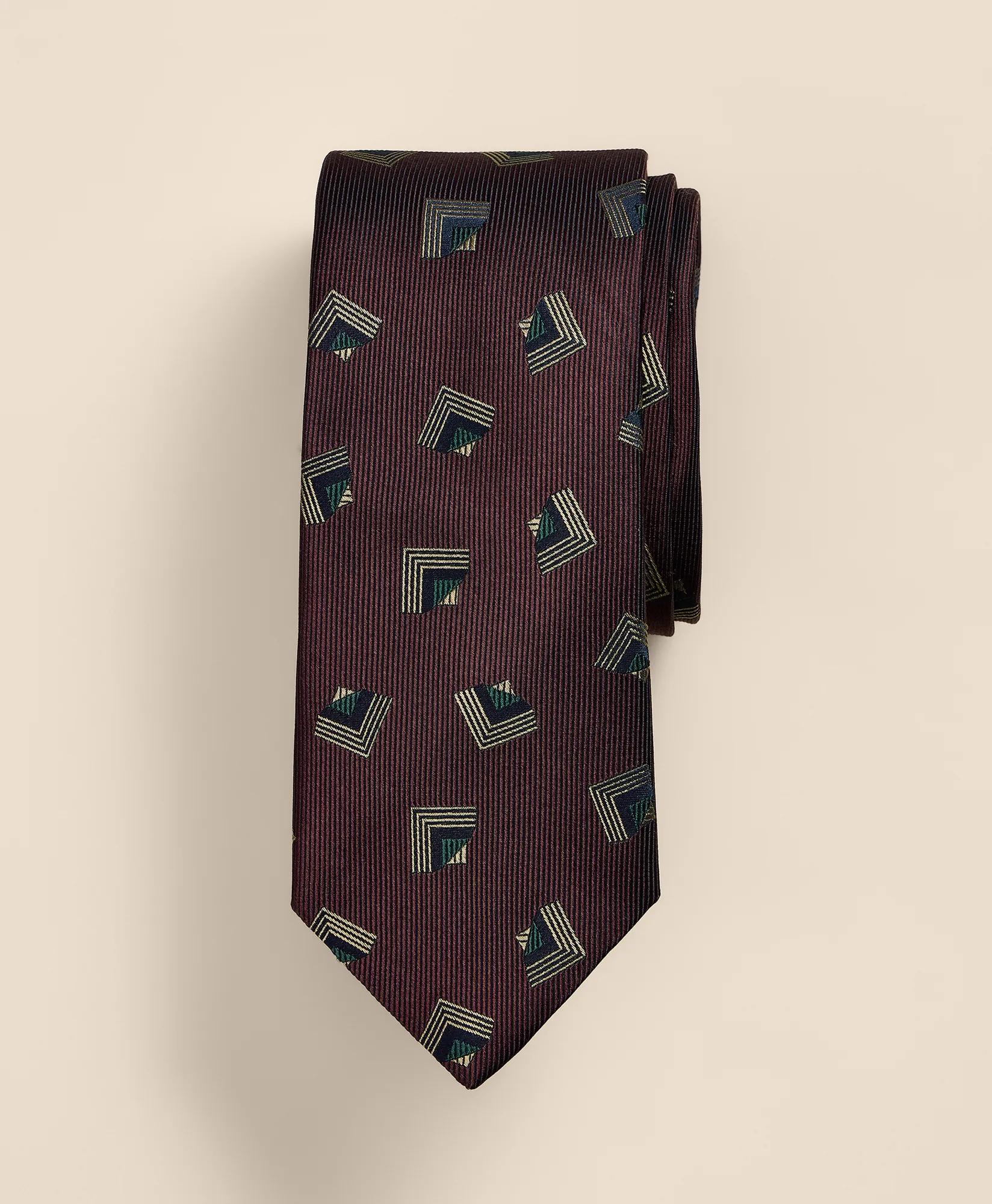 Silk Geometric Tie, image 1