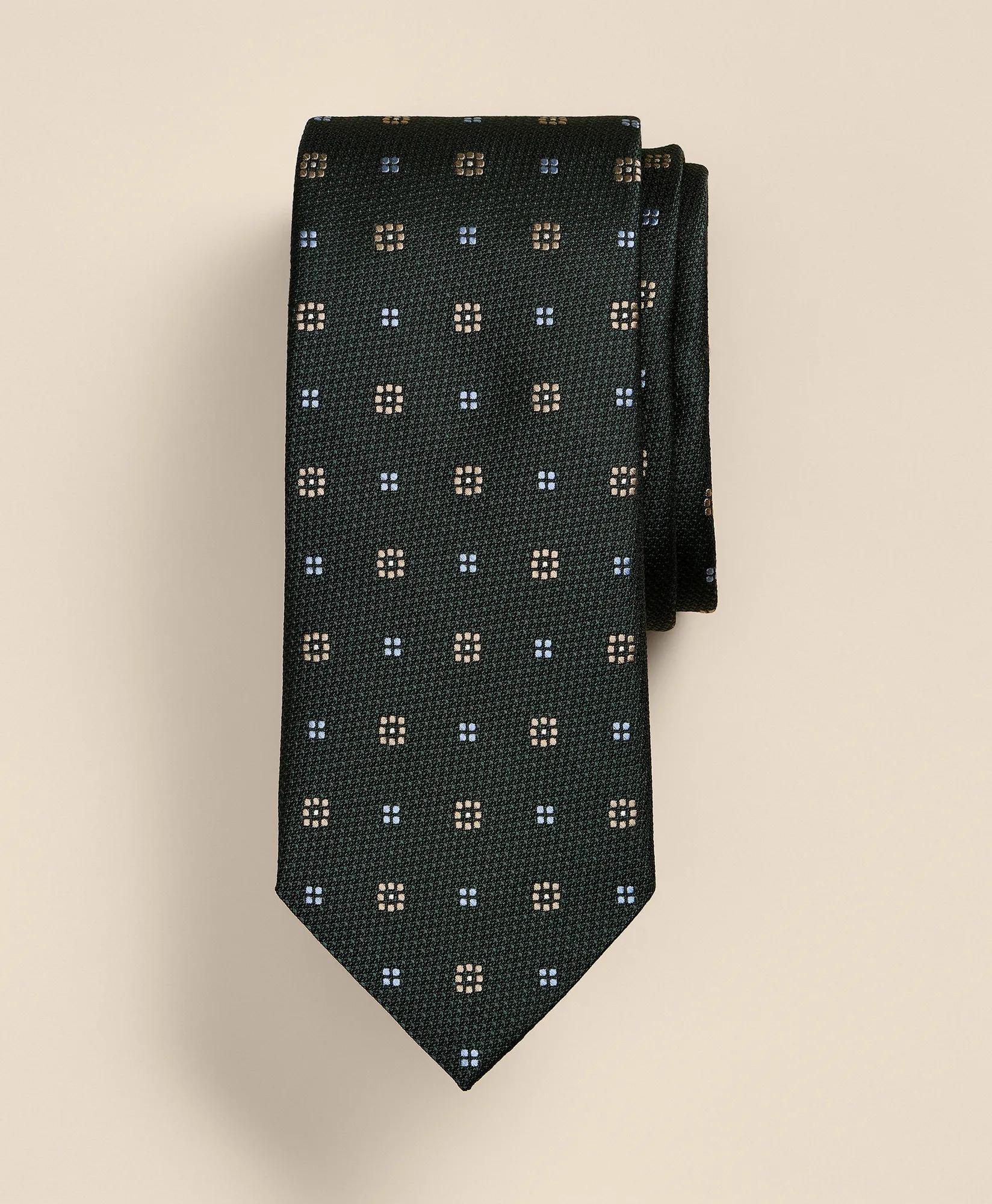 Silk Flower Dots Tie, image 1