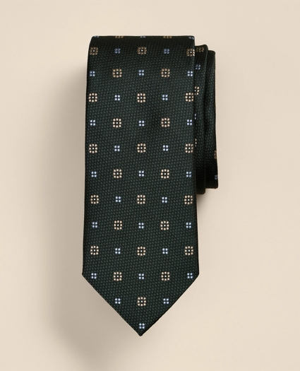 Silk Flower Dots Tie