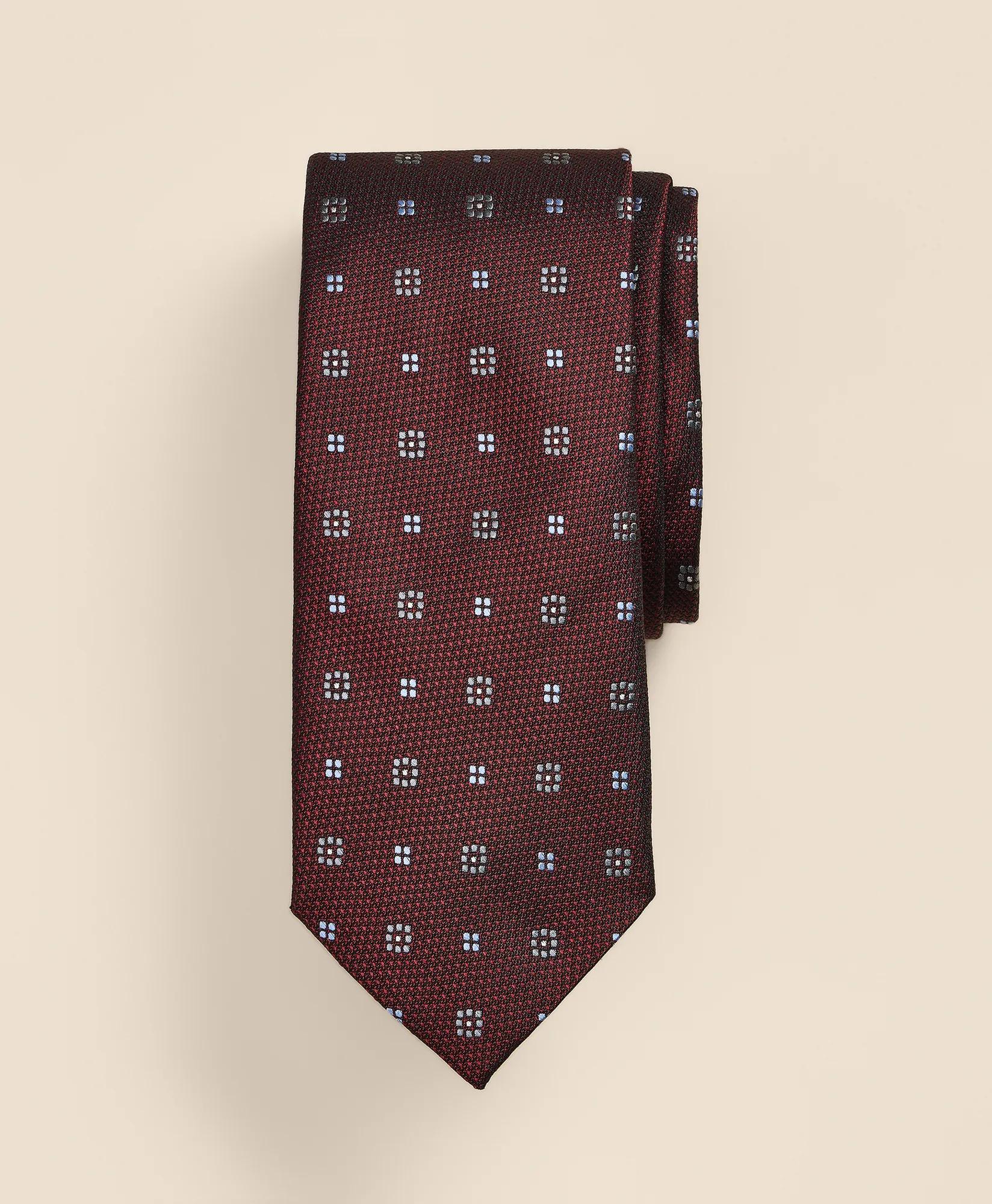 Silk Flower Dots Tie, image 1