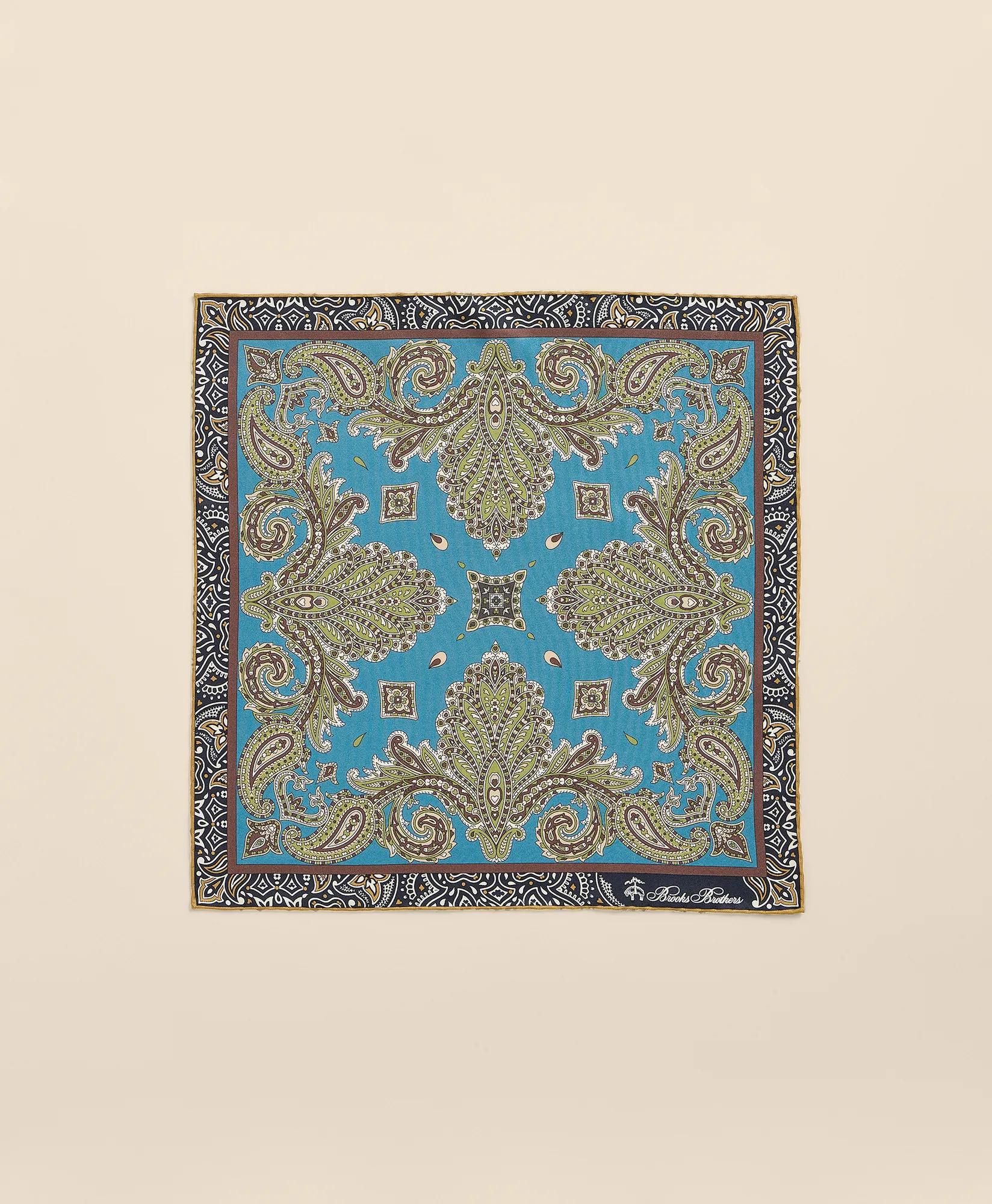 Silk Paisley Pocket Square, image 2