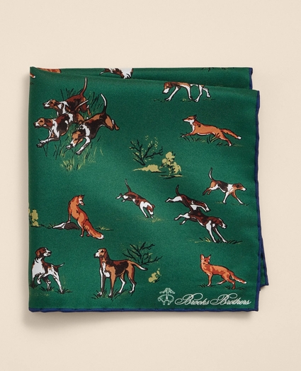 Silk Fox & Hound Pocket Square