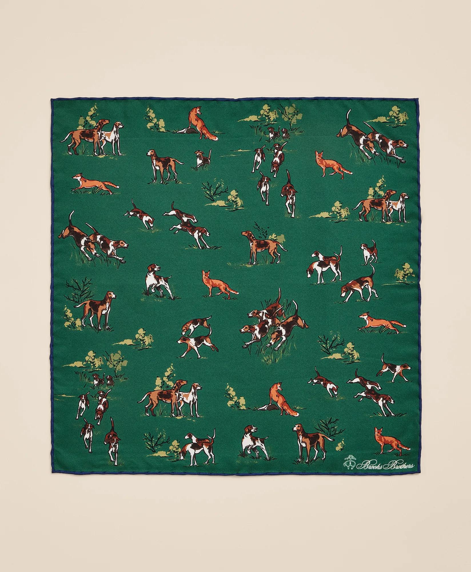 Silk Fox & Hound Pocket Square, image 2