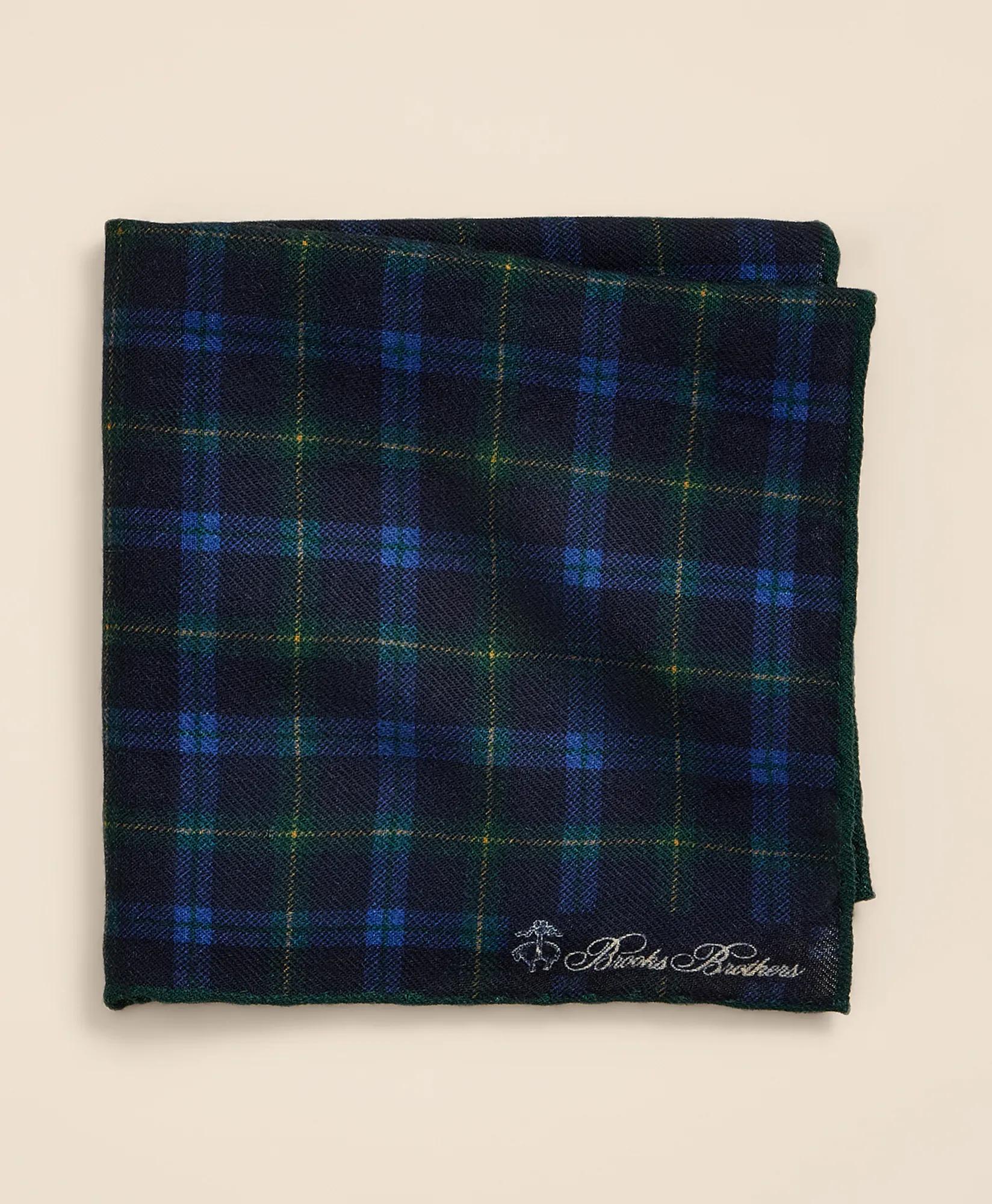 Wool Plaid Pocket Square, image 1