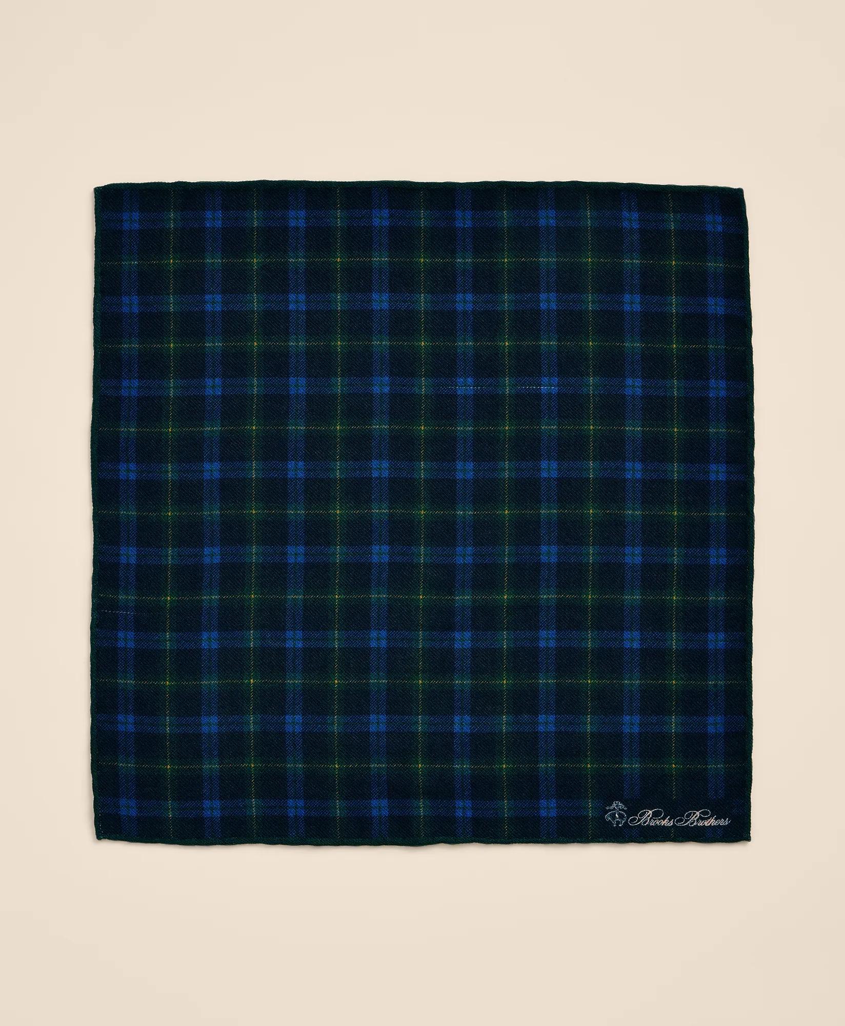 Wool Plaid Pocket Square, image 2