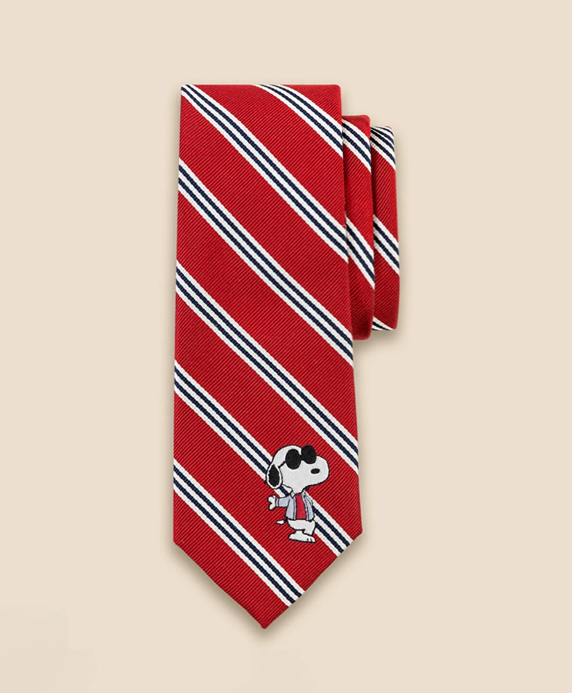 Brooks Brothers x PEANUTS Silk Mini BB#1 Rep Stripe Tie, image 1